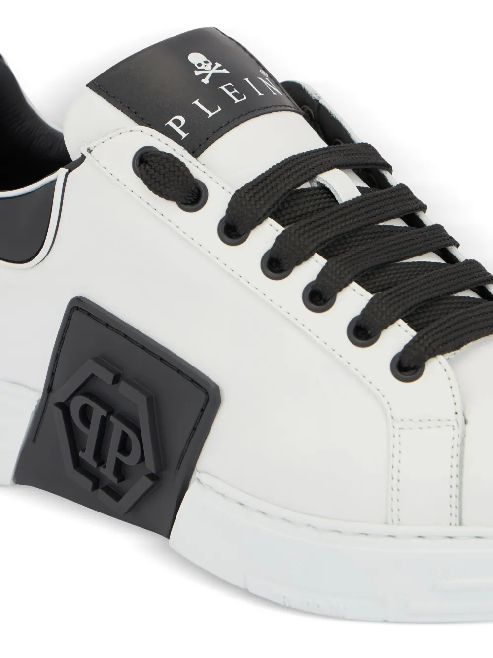 Philipp Plein Sneakers met logoplakkaat Wit