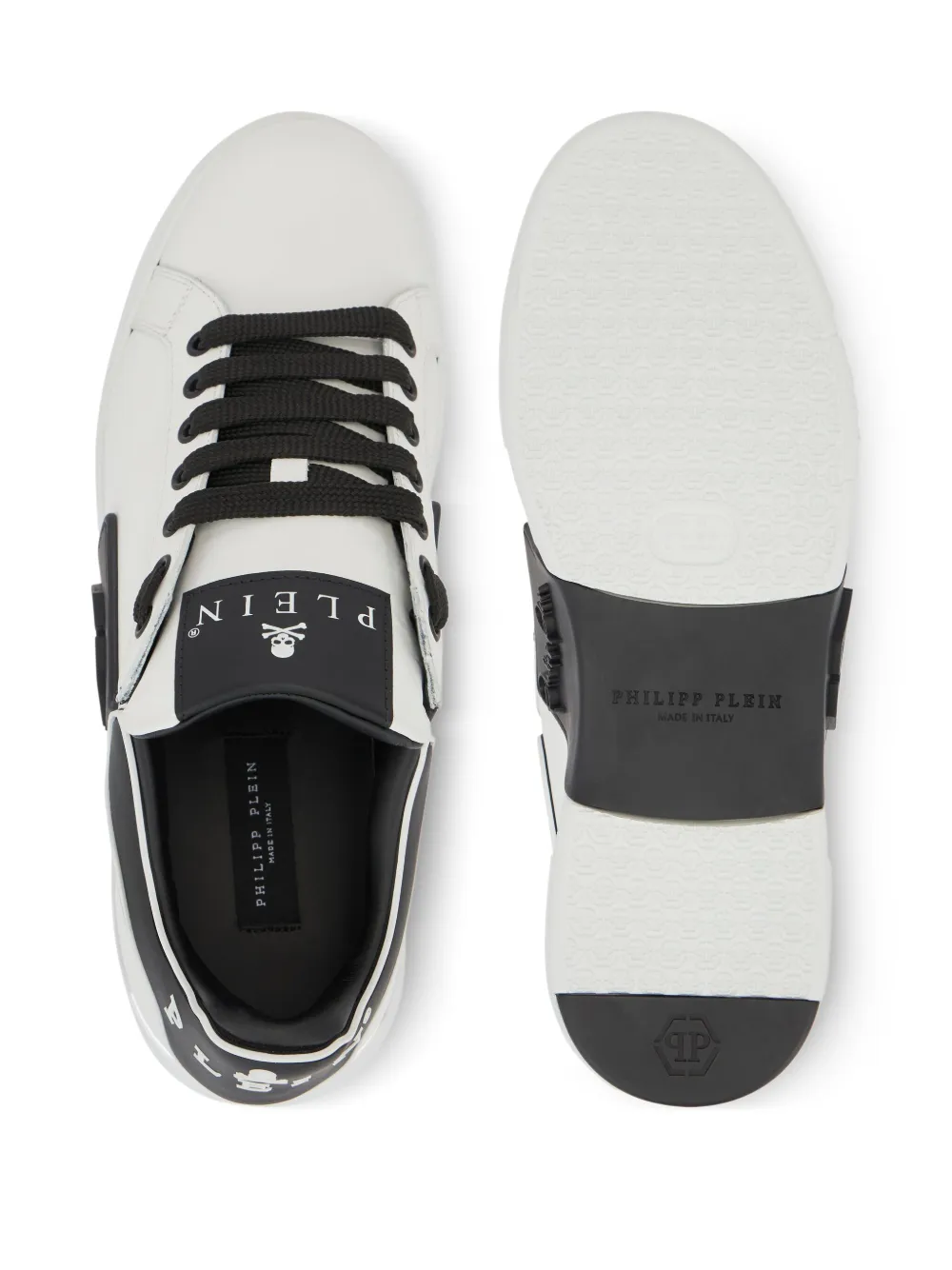 Philipp Plein Sneakers met logoplakkaat Wit