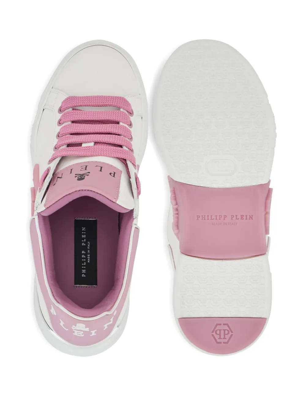 Philipp Plein Phantom Kick$ low-top sneakers met logoplakkaat Wit