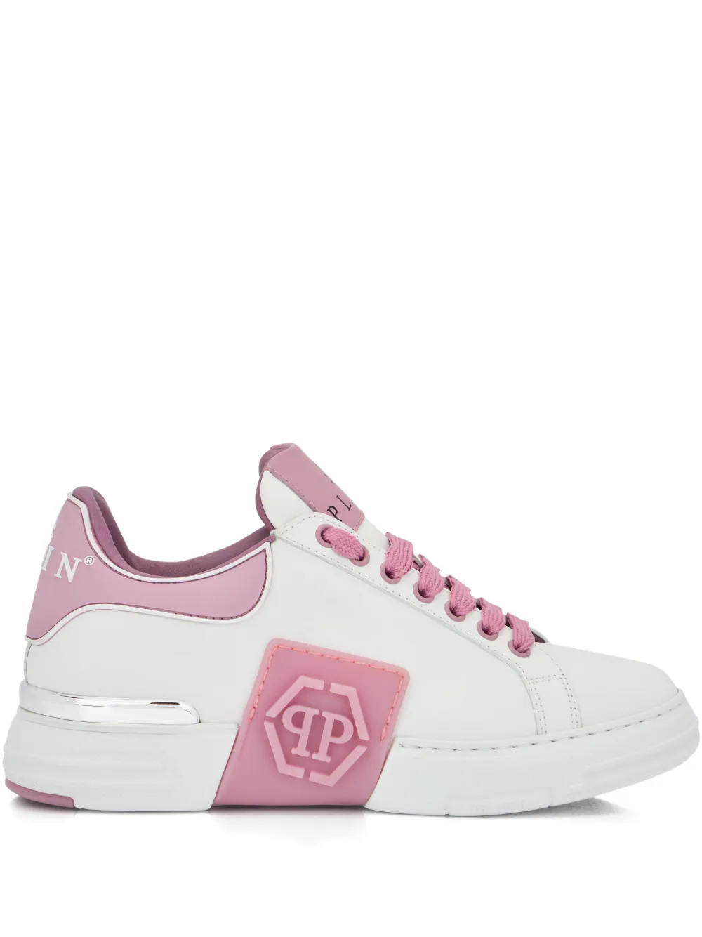 Philipp Plein Sneakers Phantom Kick$ con placca logo - Bianco