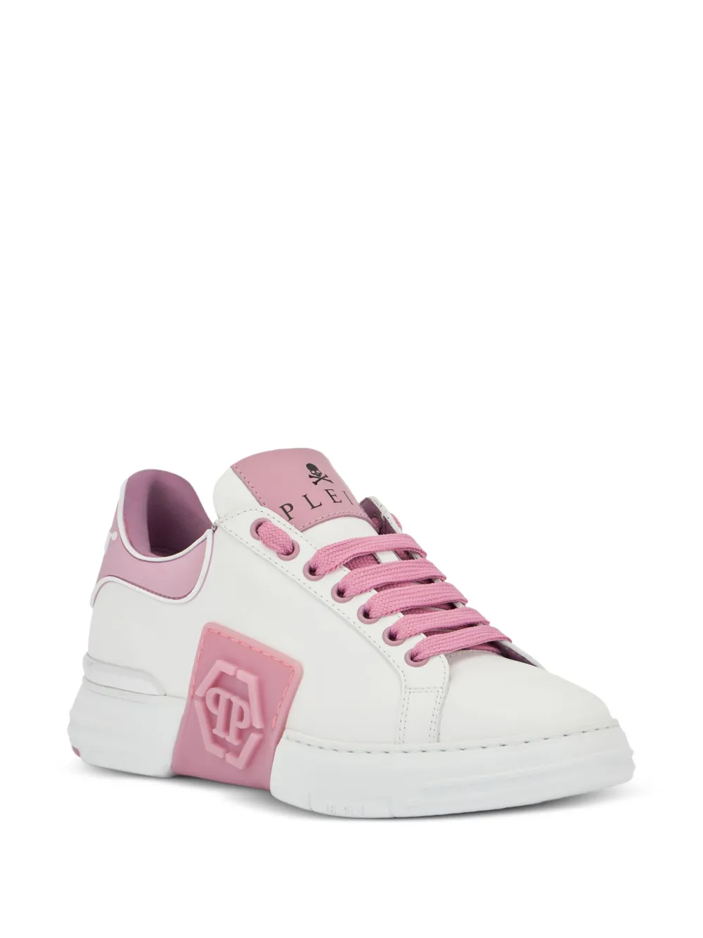 Philipp Plein Phantom Kick$ low-top sneakers met logoplakkaat Wit