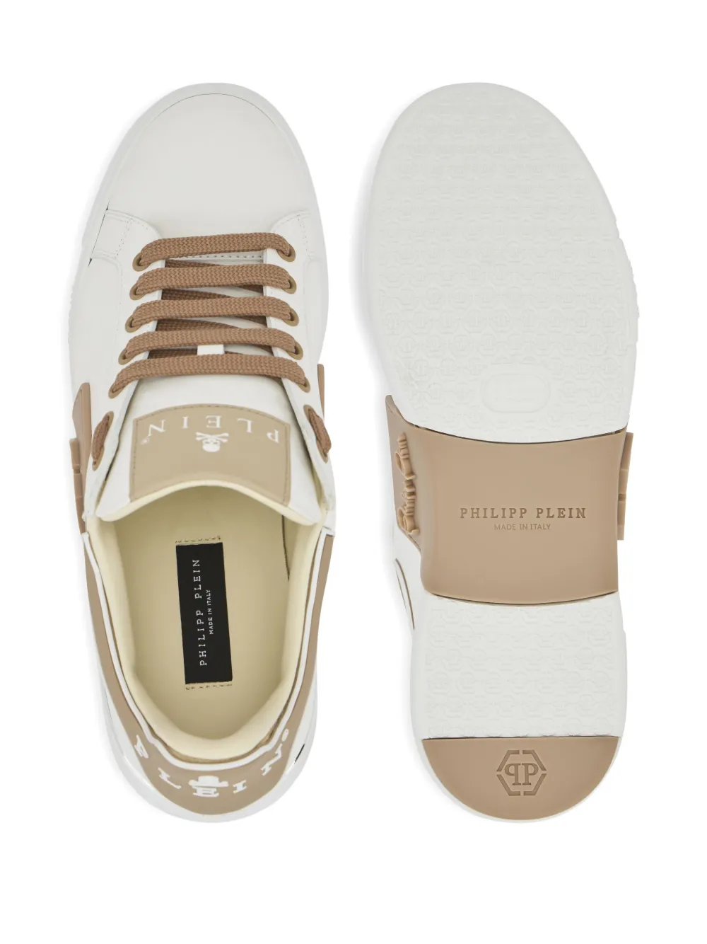 Philipp Plein Phantom Kick$ low-top sneakers met logoplakkaat Wit