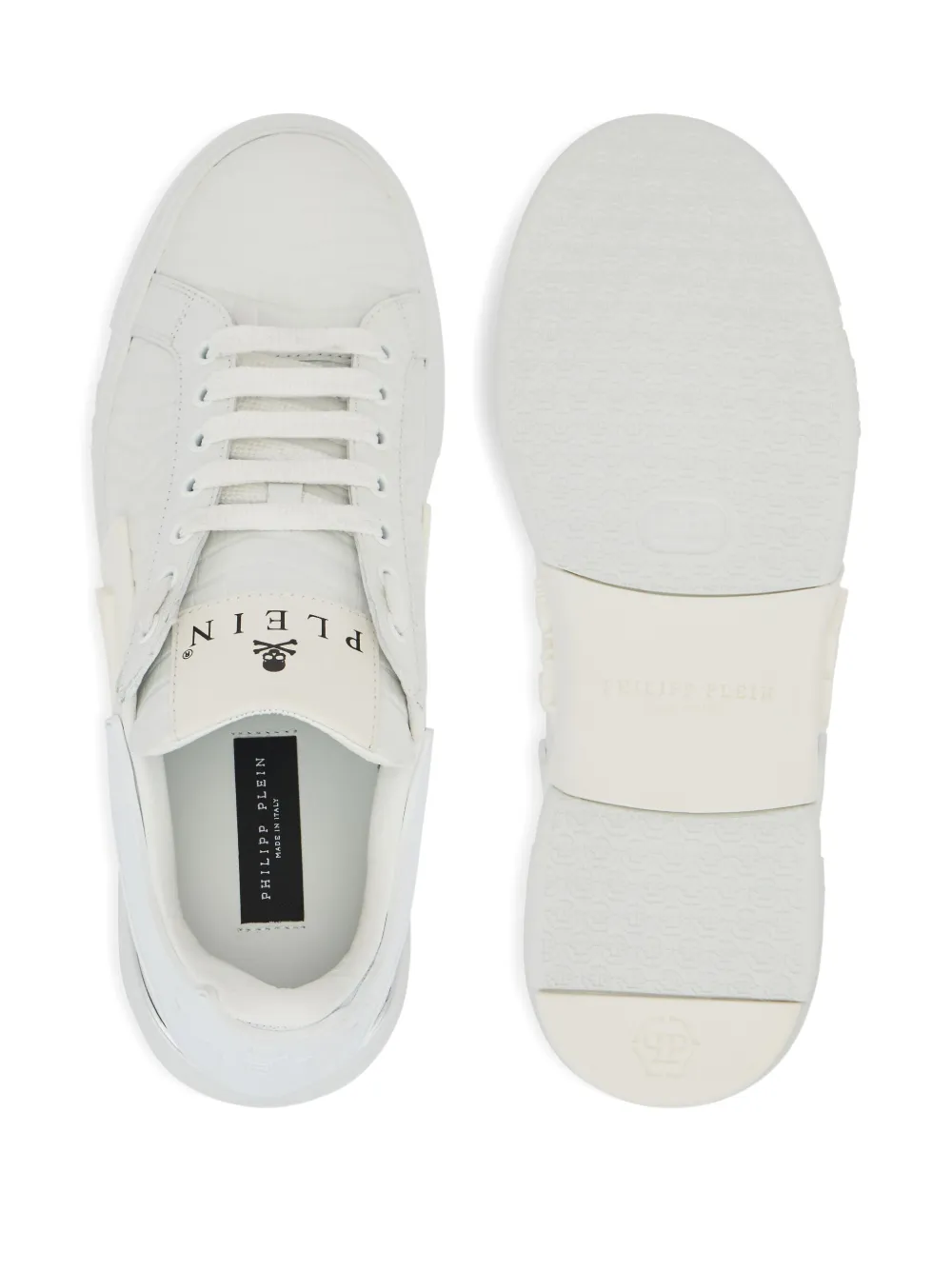 Philipp Plein Phantom Kick$ sneakers met logo-reliëf Wit