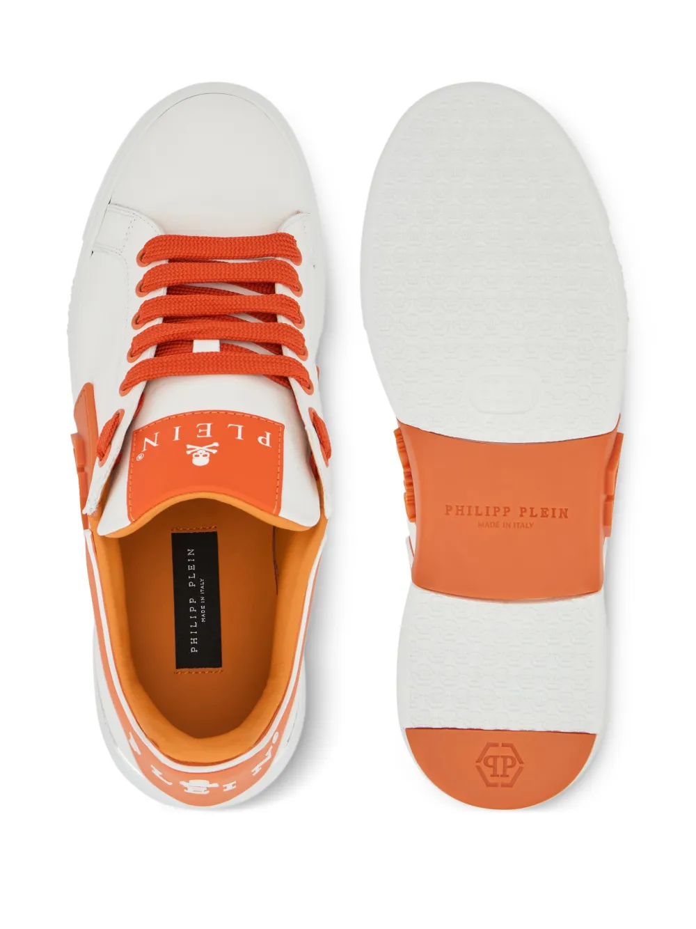 Philipp Plein Phantom Kick$ low-top sneakers met logoplakkaat Wit