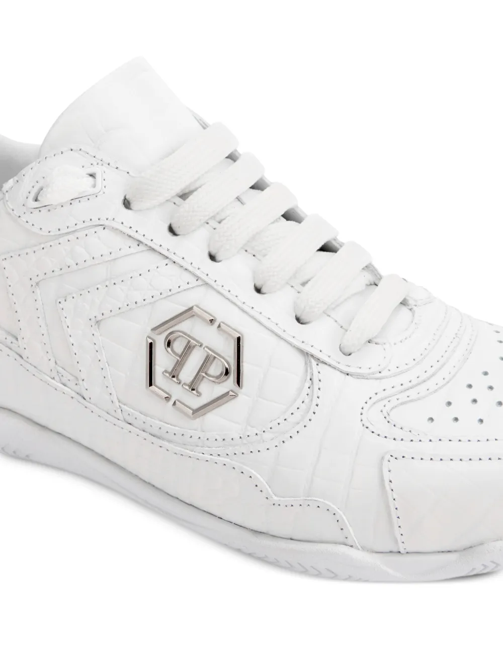 Philipp Plein Cocco low-top sneakers met logo Wit