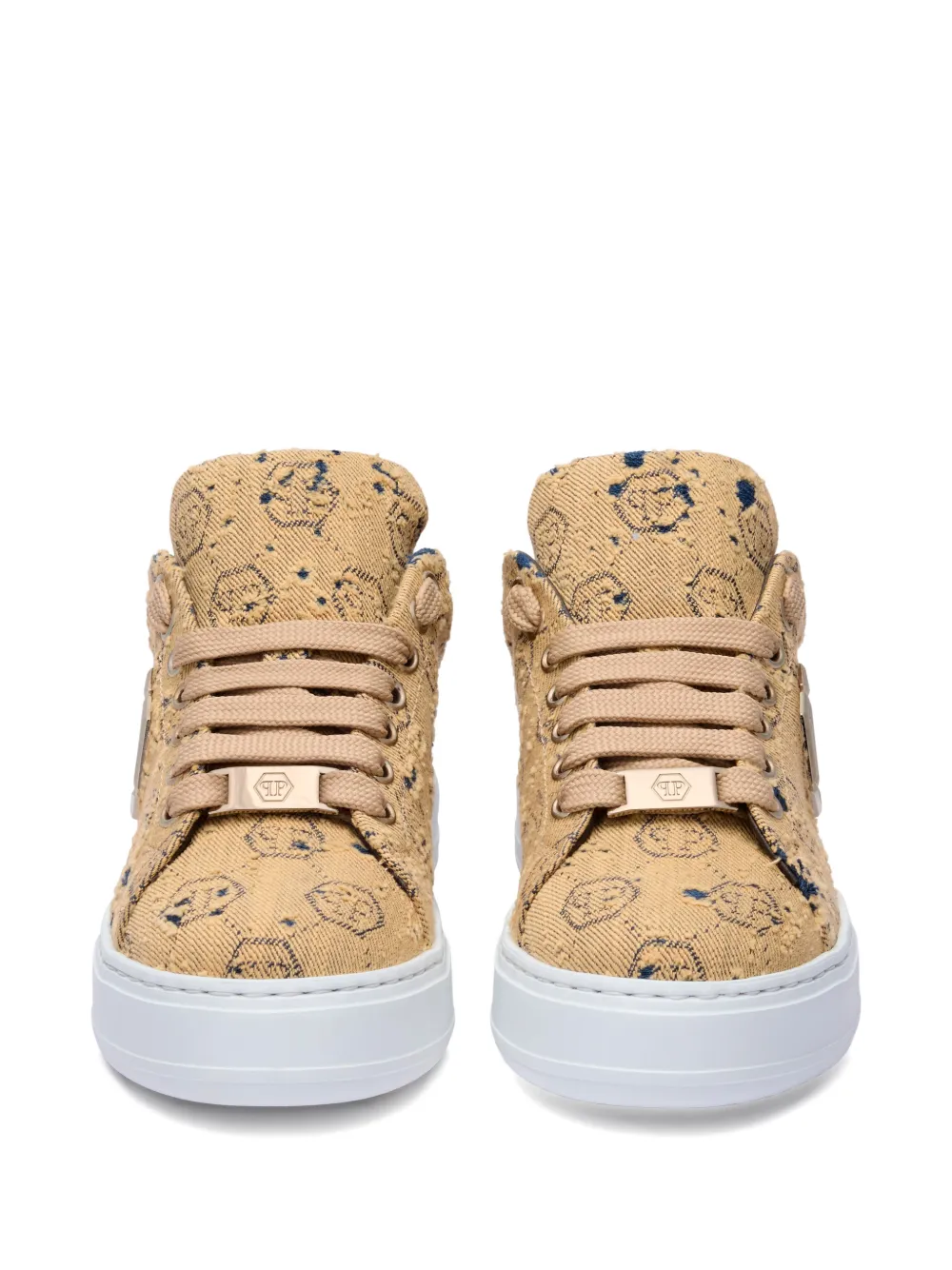 Philipp Plein Low-top sneakers met monogram jacquard Bruin