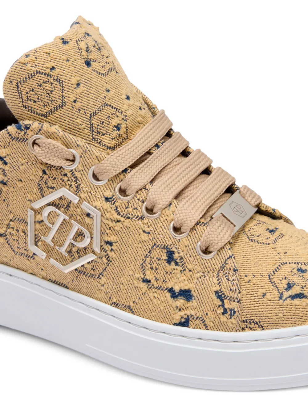 Philipp Plein Low-top sneakers met monogram jacquard Bruin