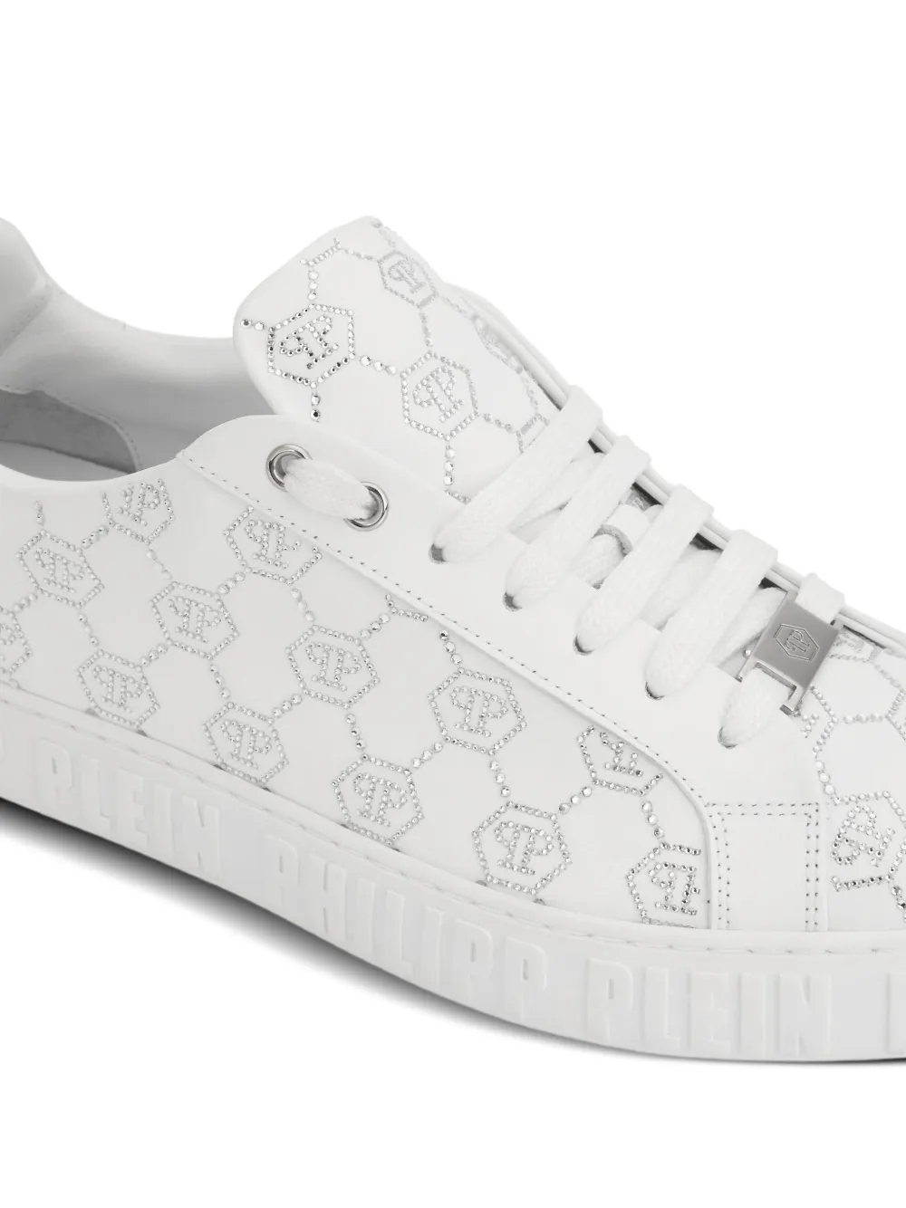 Philipp Plein Carson monogram strass low-top sneakers Wit