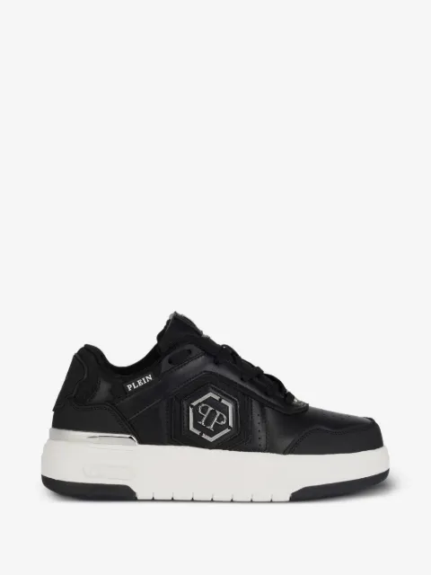 Philipp Plein tenis bajos SK8R con placa del logo
