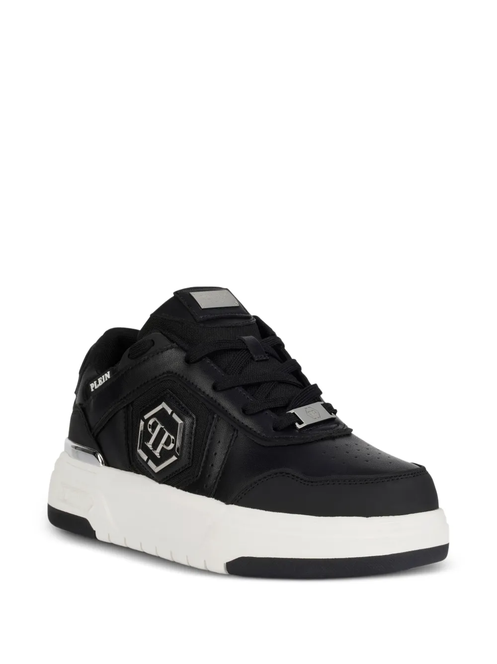 Philipp Plein SK8R logo-plaque low-top sneakers Zwart