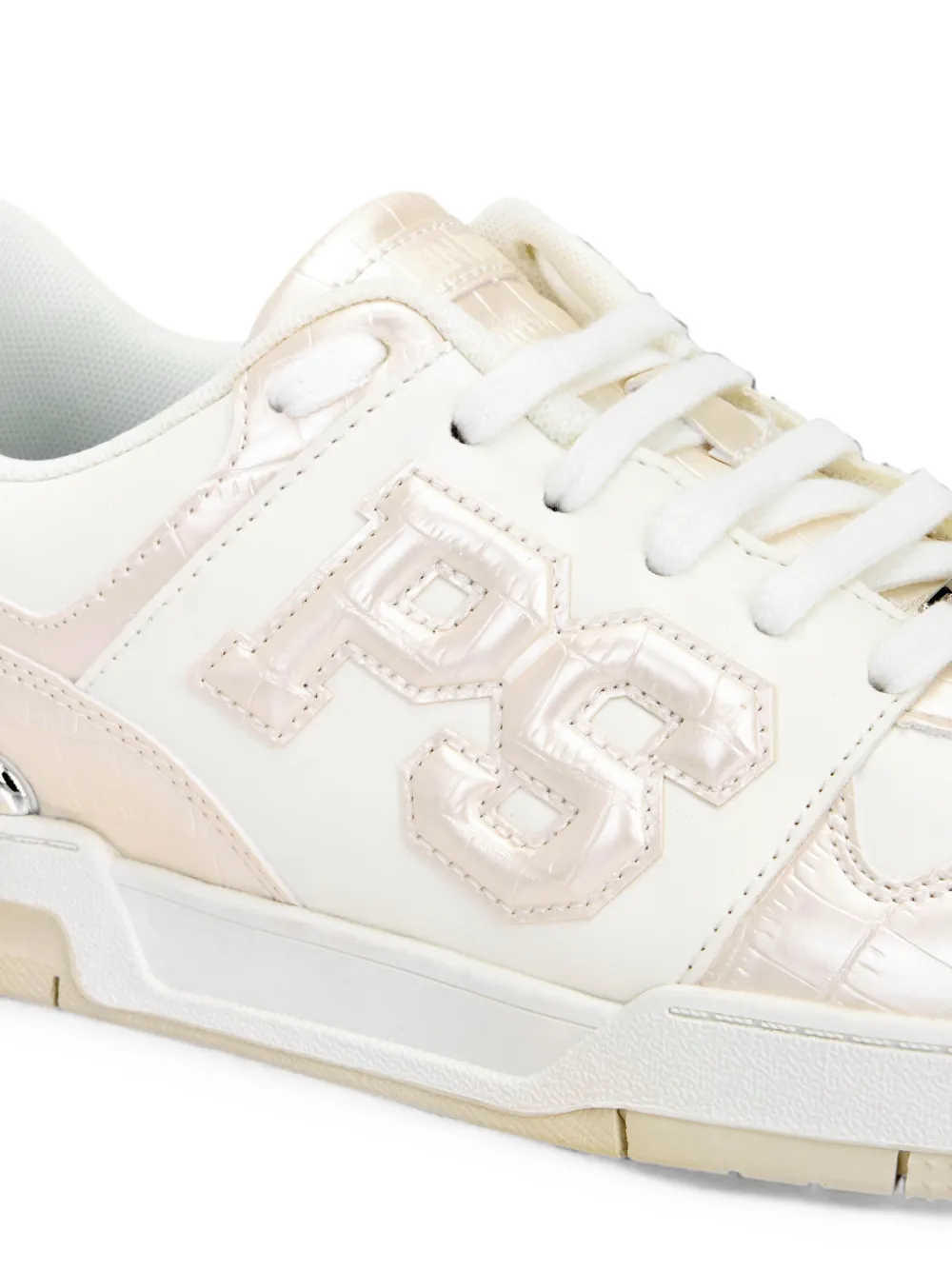 Plein Sport Sneakers met geperforeerd krokodillen-reliëf Wit