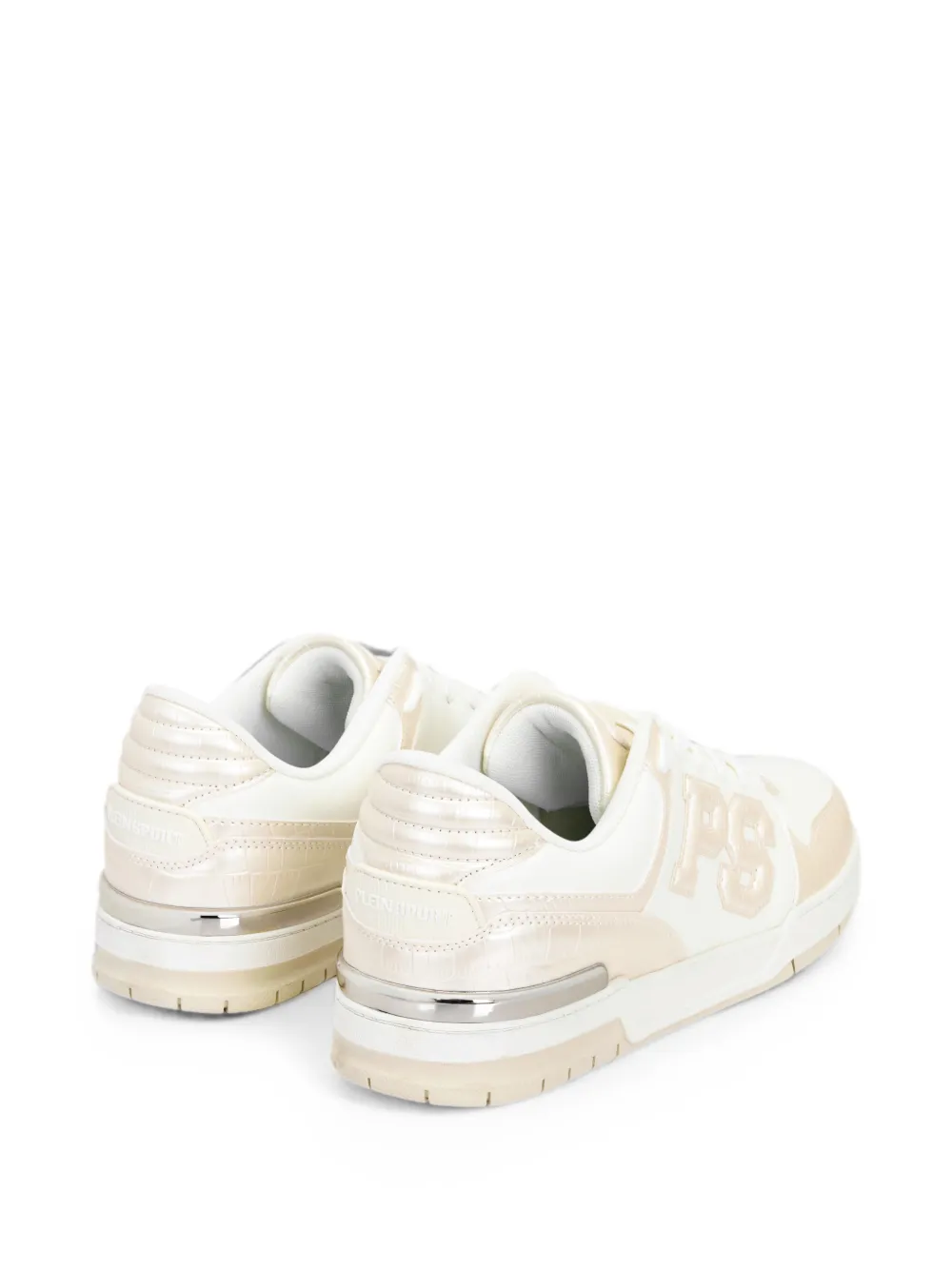 Plein Sport Sneakers met geperforeerd krokodillen-reliëf Wit