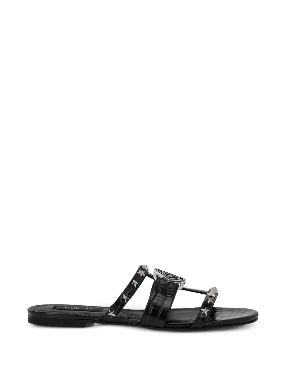 Philipp Plein Cocco stars sandals Zwart