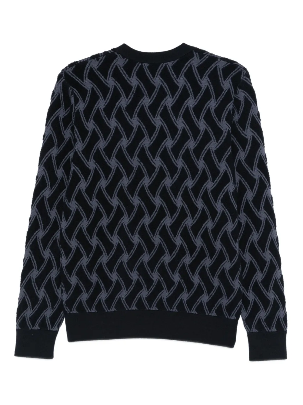 Drumohr geometric-pattern merino sweater - Blauw