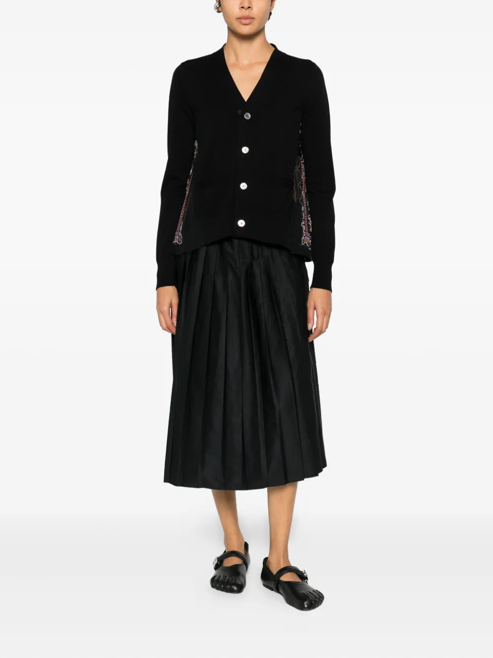 sacai cárdigan con panel de cachemira | Cárdigans | Image 2