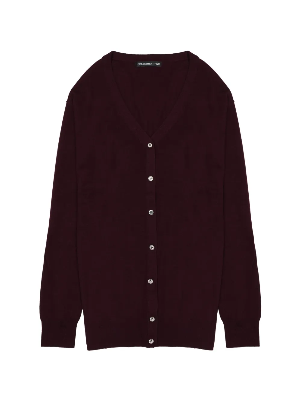 Department 5 V-neck merino wool cardigan - Rosso