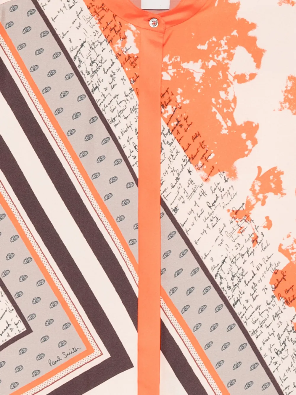 Paul Smith Printed Long-sleeve Shirt In Neutral