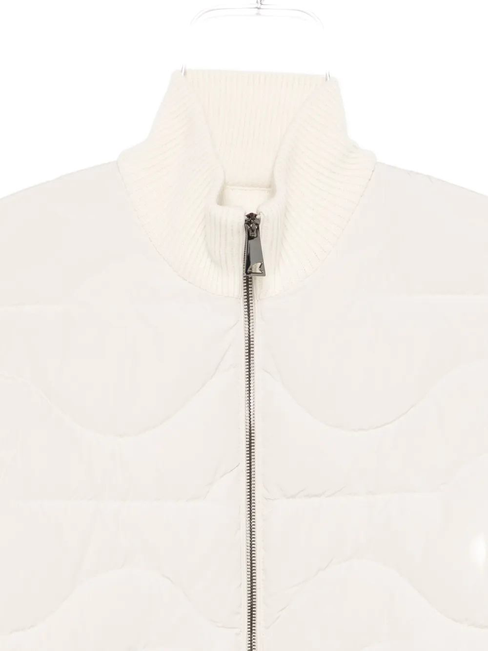 Paul & Shark Quilted Zip Cardigan In Neutral