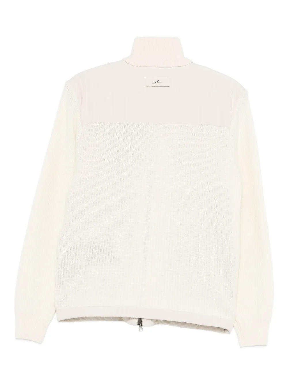 Paul & Shark Quilted Zip Cardigan In Neutral