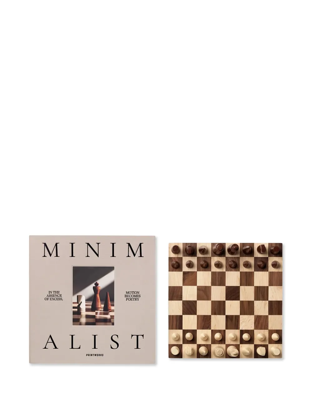 Printworks The Minimalist Wood Chess set (30cm x 30cm) | Games | Image 2
