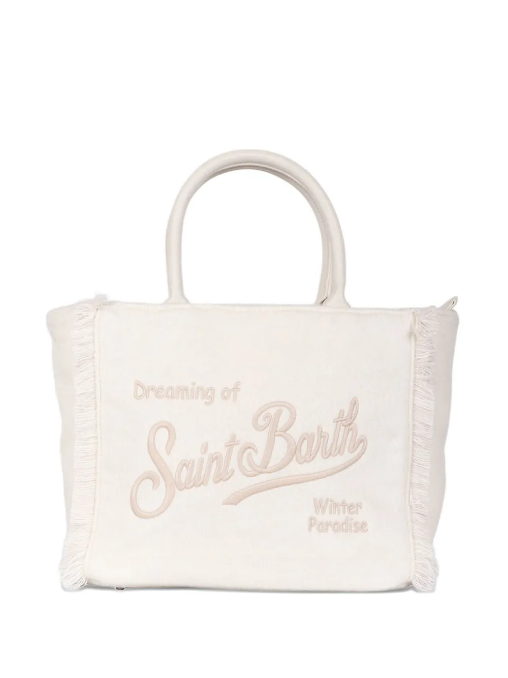 MC2 Saint Barth Colette embroidered fringed tote bag | neutro | Image 1