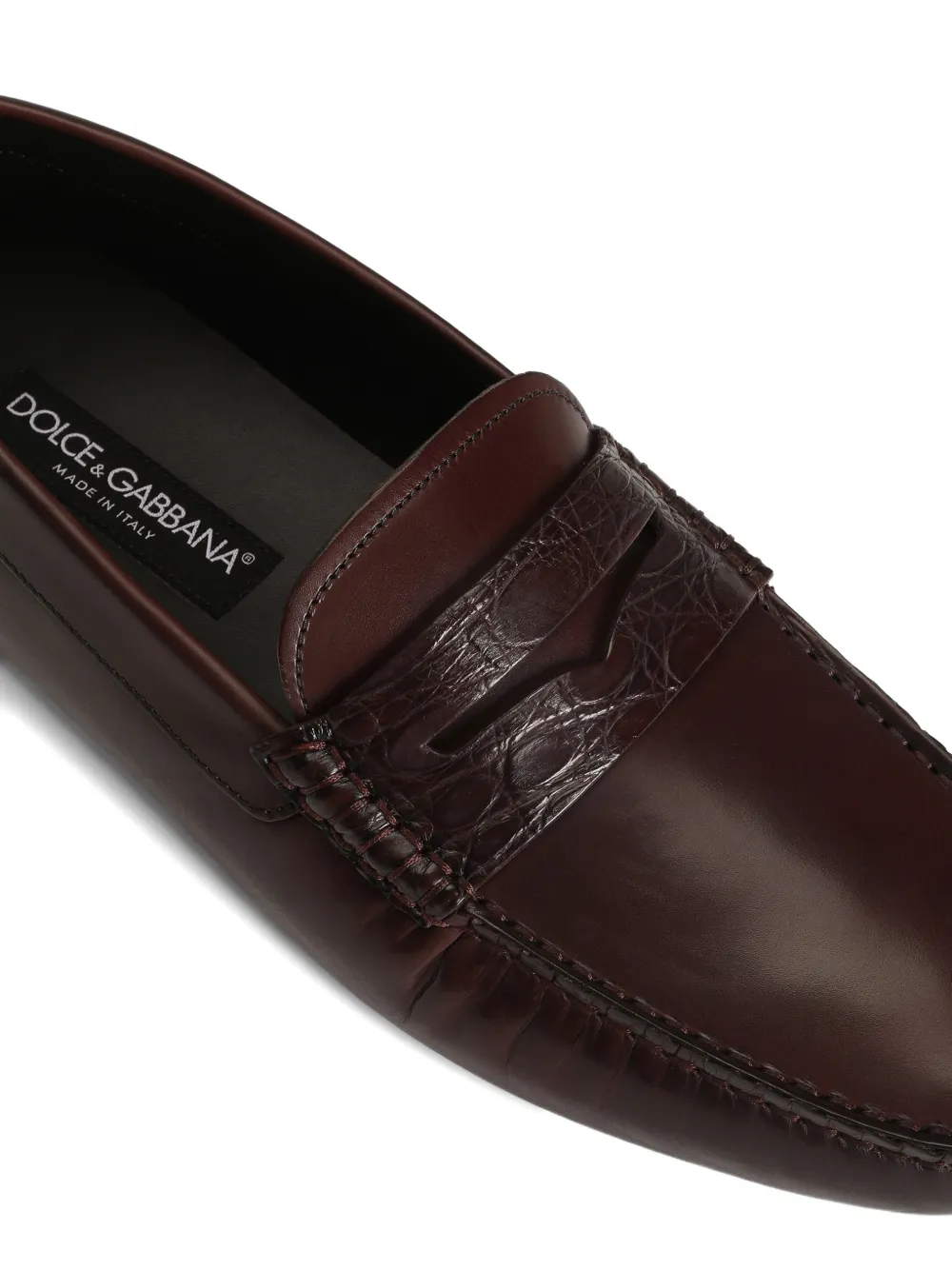 Dolce & Gabbana penny-slot loafers Rood