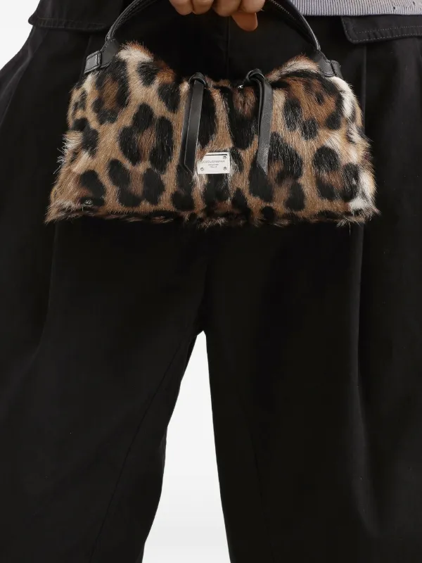 Dolce & Gabbana ブラックレオパード ボディバッグ Dolce & Gabbana Vittoria レオパード ハンドバッグ ミニ | ブラウン