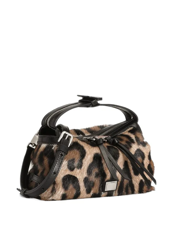 Dolce & Gabbana Vittoria レオパード ハンドバッグ ミニ | ブラウン