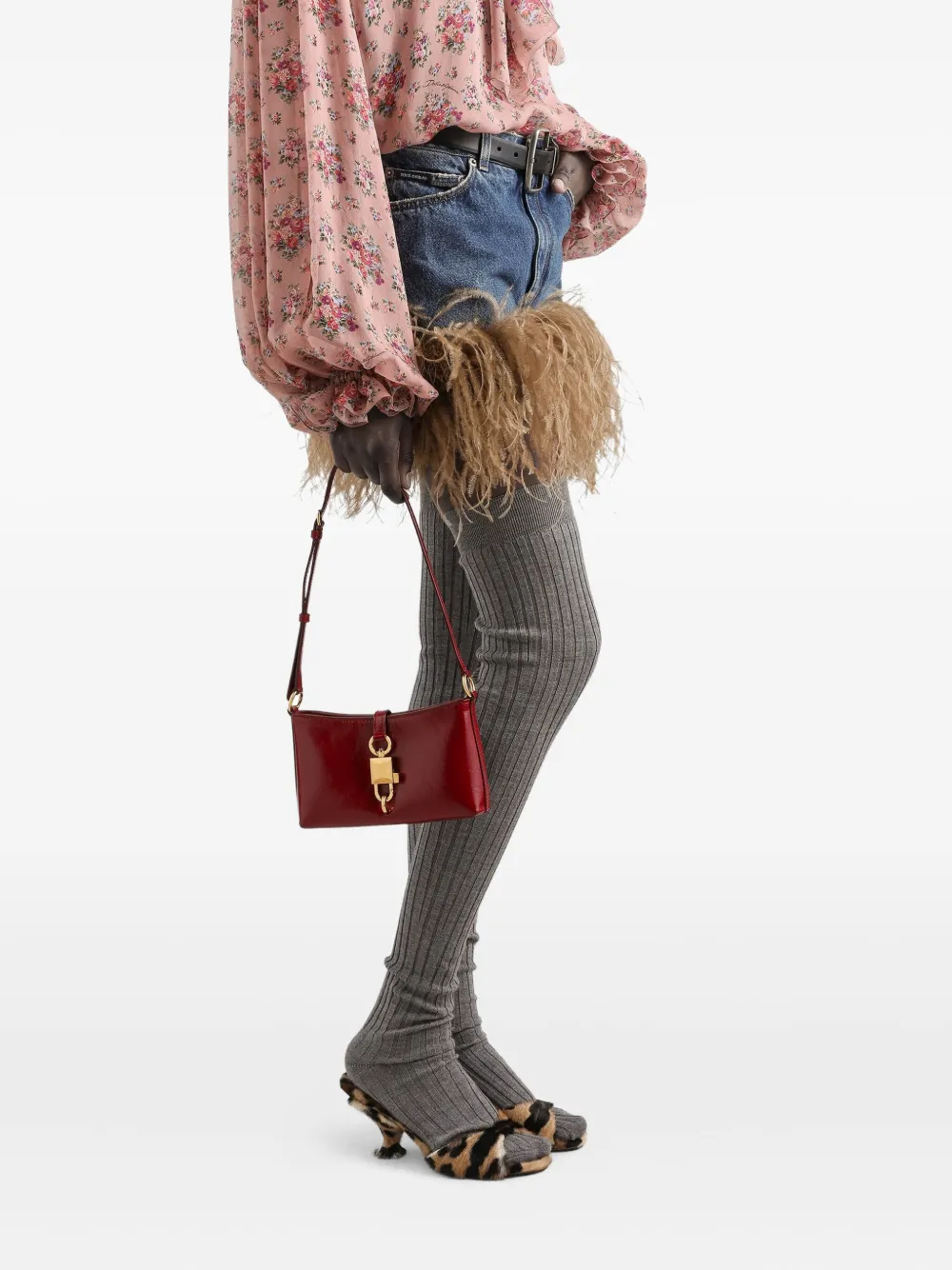 Dolce & Gabbana Crossbodytas met gesp - Rood