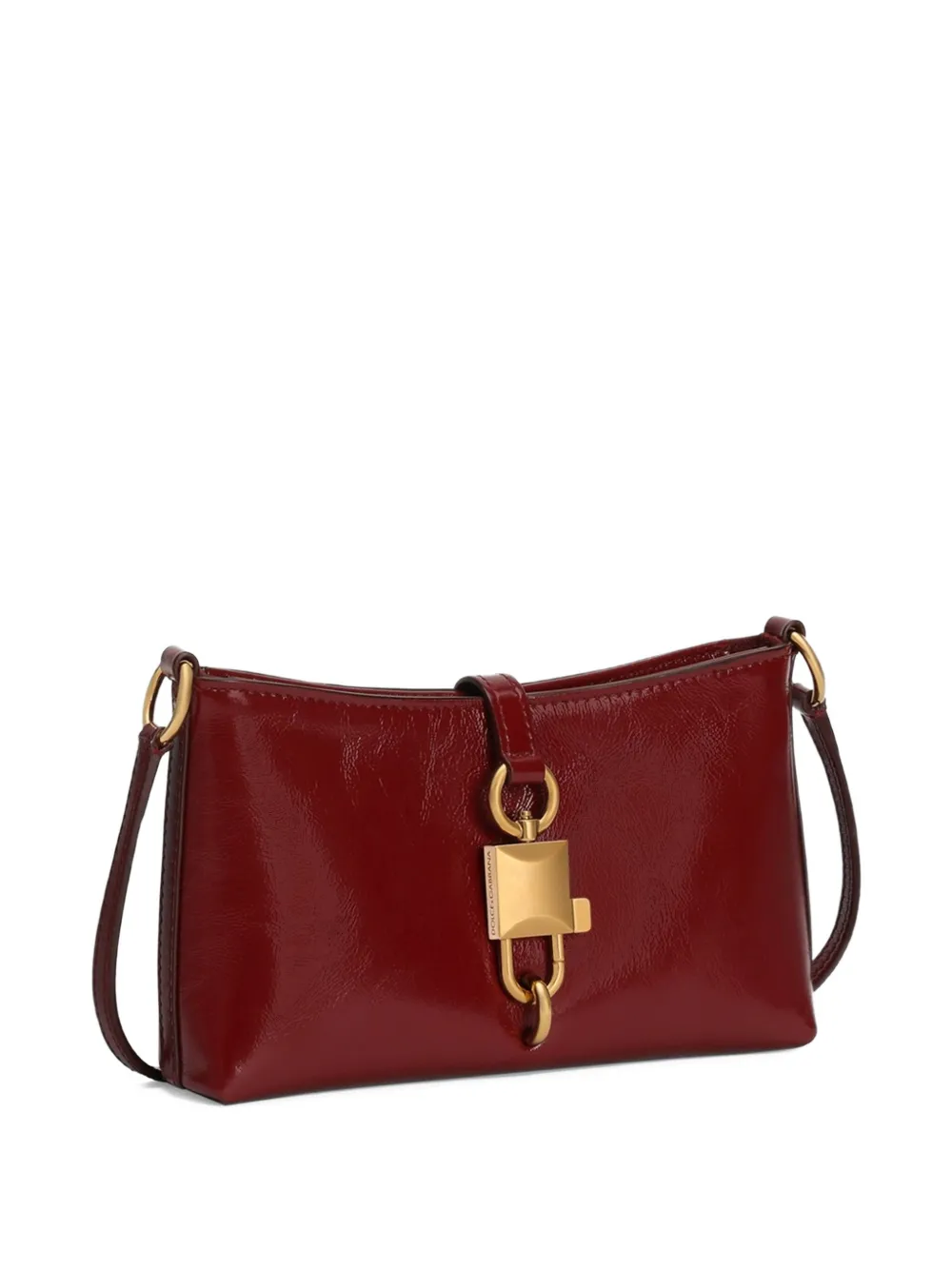 Dolce & Gabbana Lock Shoulder Bag In Calfskin In Red