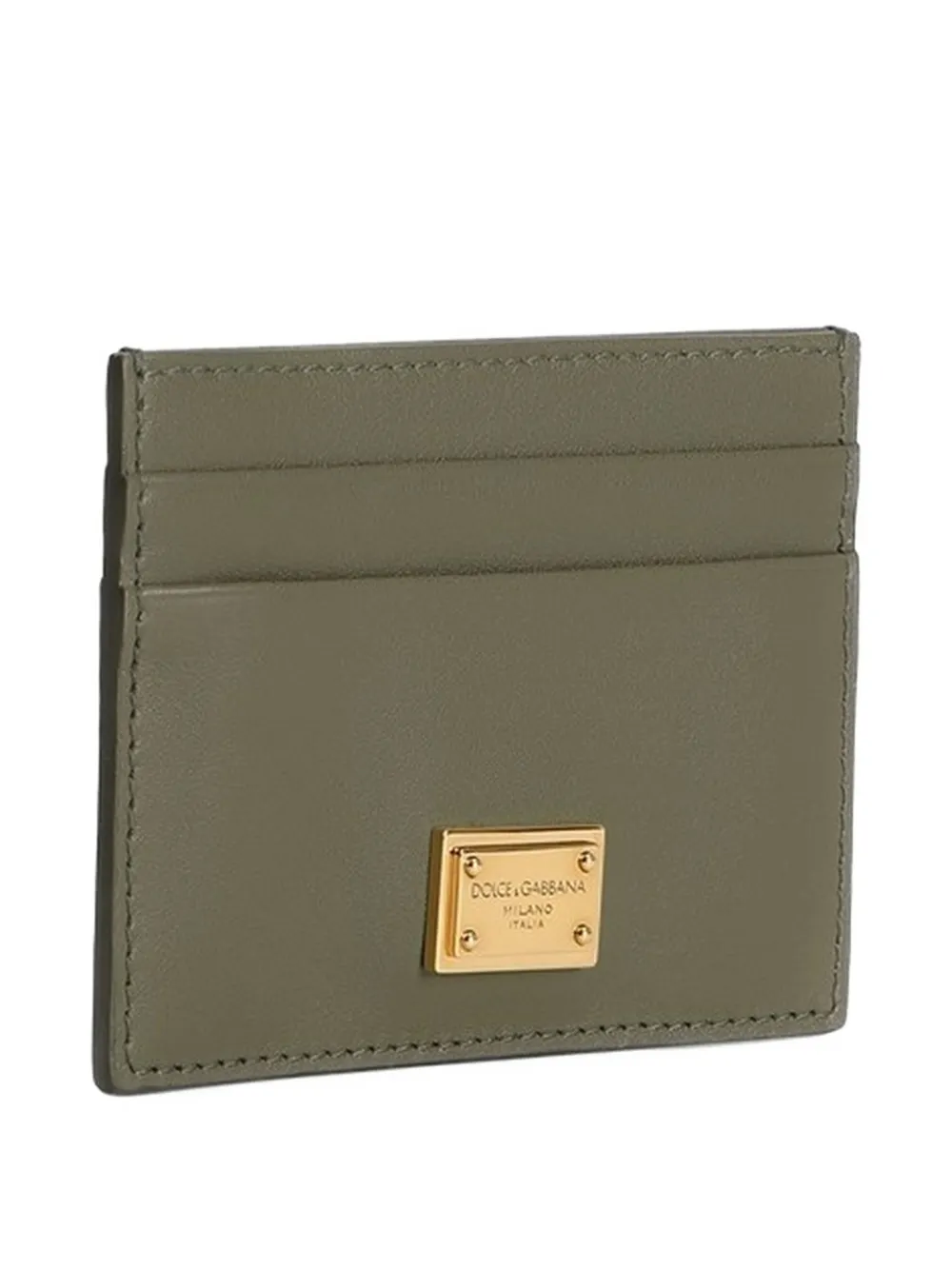 Dolce & Gabbana logo-plaque cardholder - Groen