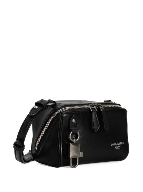 DOLCE & GABBANAのパドロック レザー ショルダーバッグ Dolce & Gabbana パドロック ショルダーバッグ | ブラック | FARFETCH JP