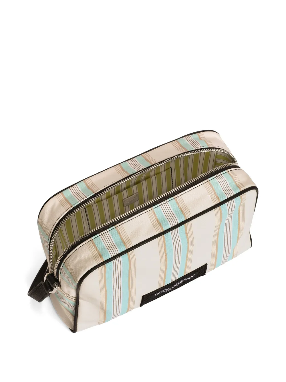 Dolce & Gabbana Gestreepte popeline handtas Beige