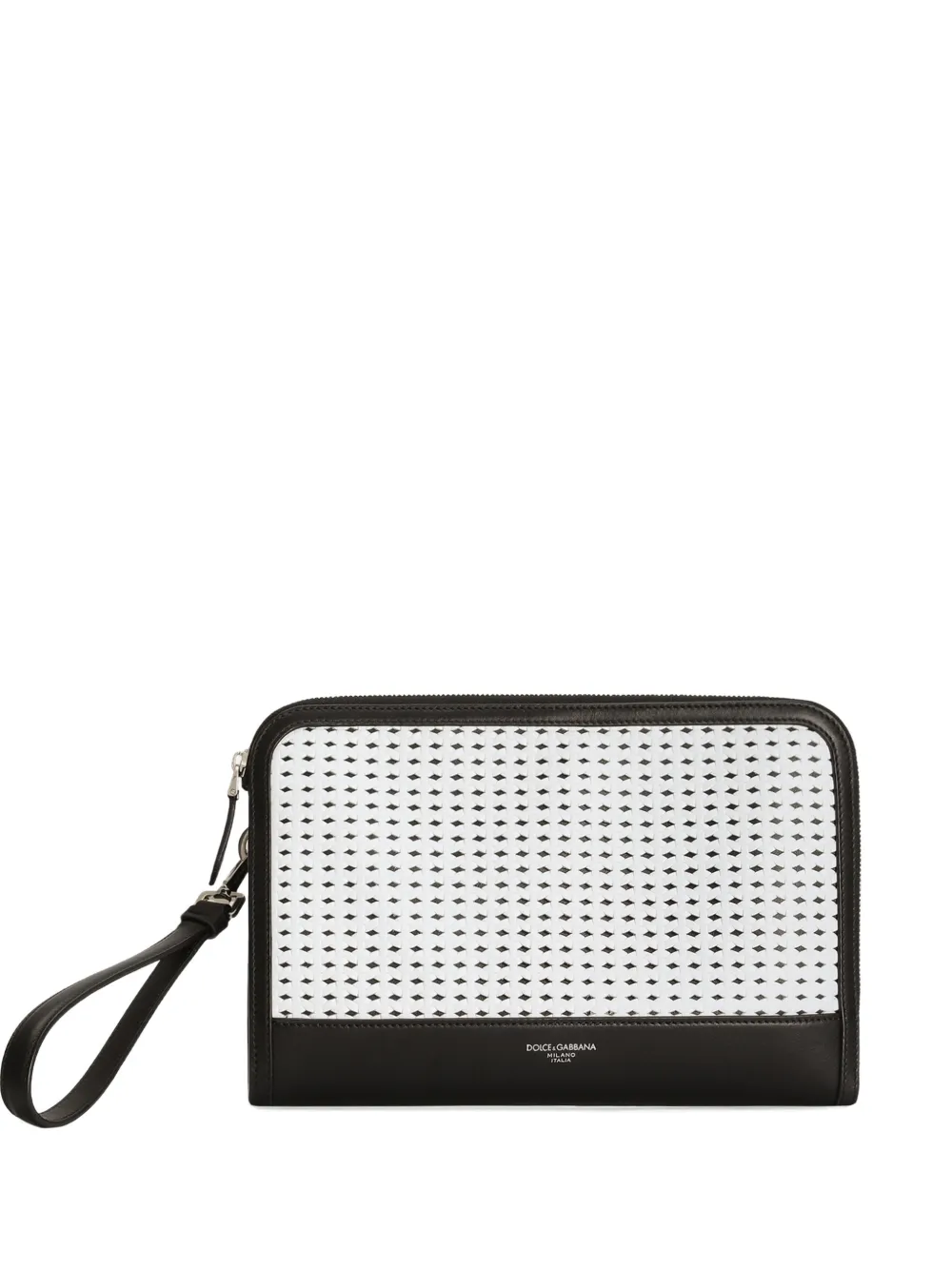 Dolce & Gabbana Clutch Atene con design intrecciato - Nero