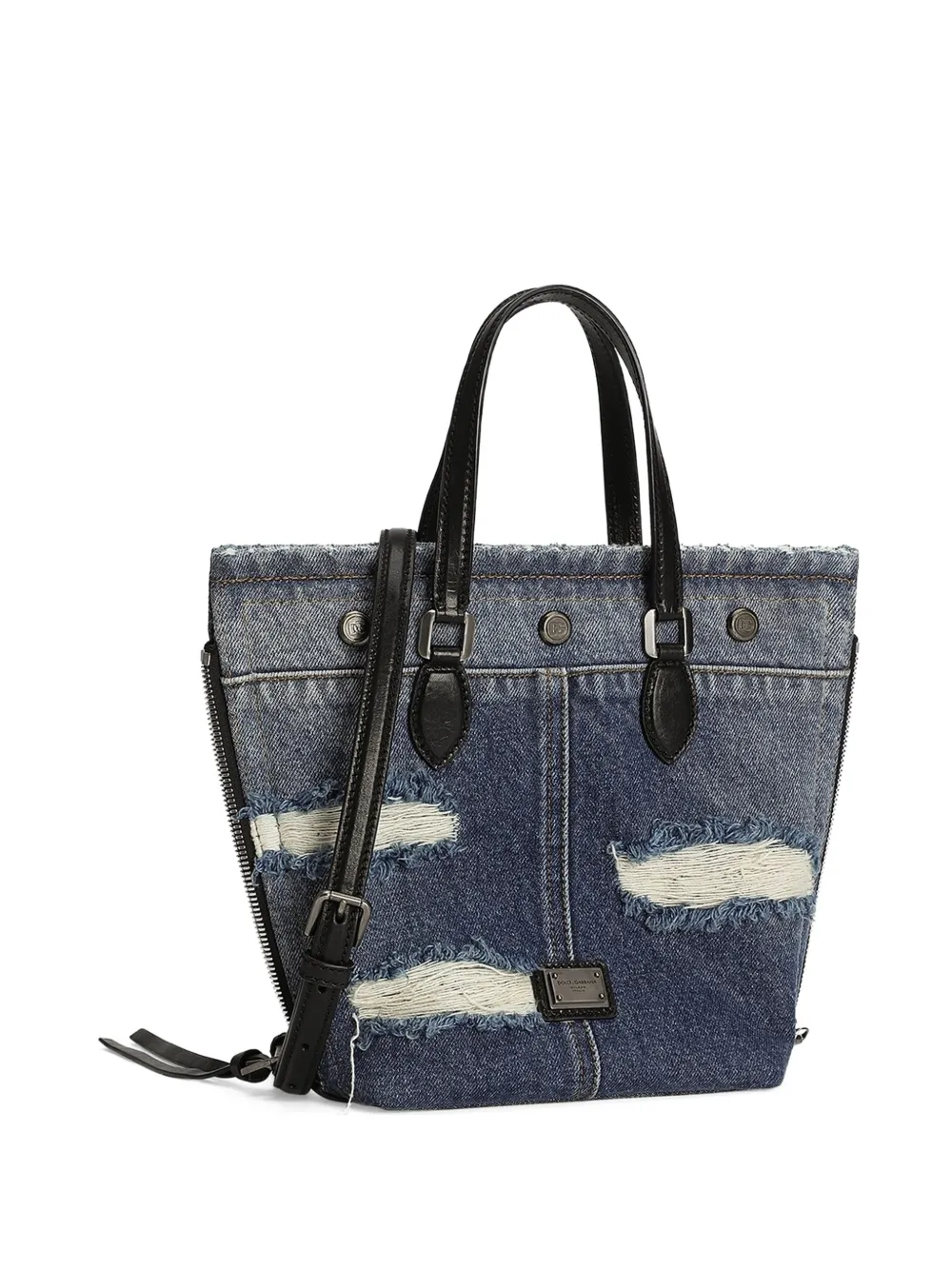 Dolce & Gabbana Atene gerafelde shopper Blauw