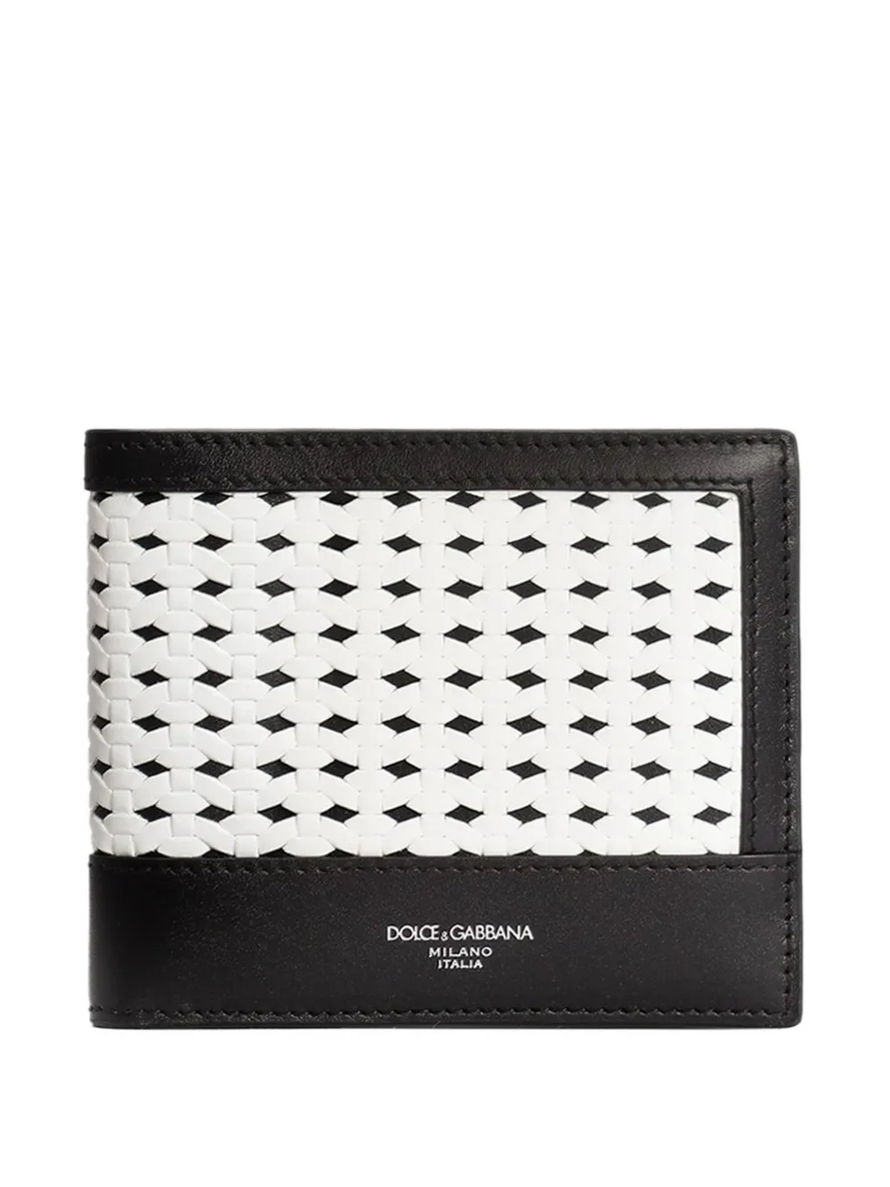 Dolce & Gabbana bi-fold woven wallet - Nero