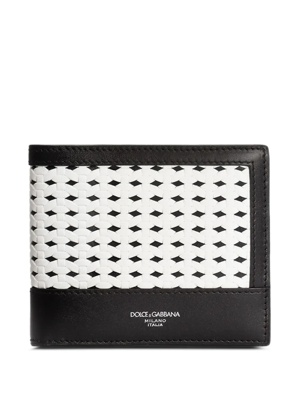 Dolce & Gabbana bi-fold woven wallet - Nero