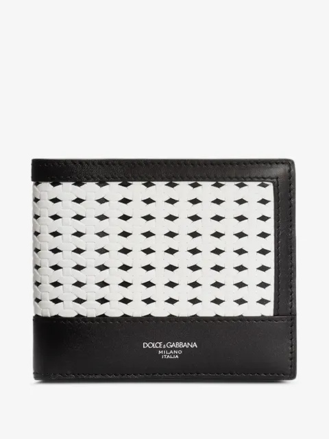Dolce & Gabbana cartera plegable con diseño entretejido