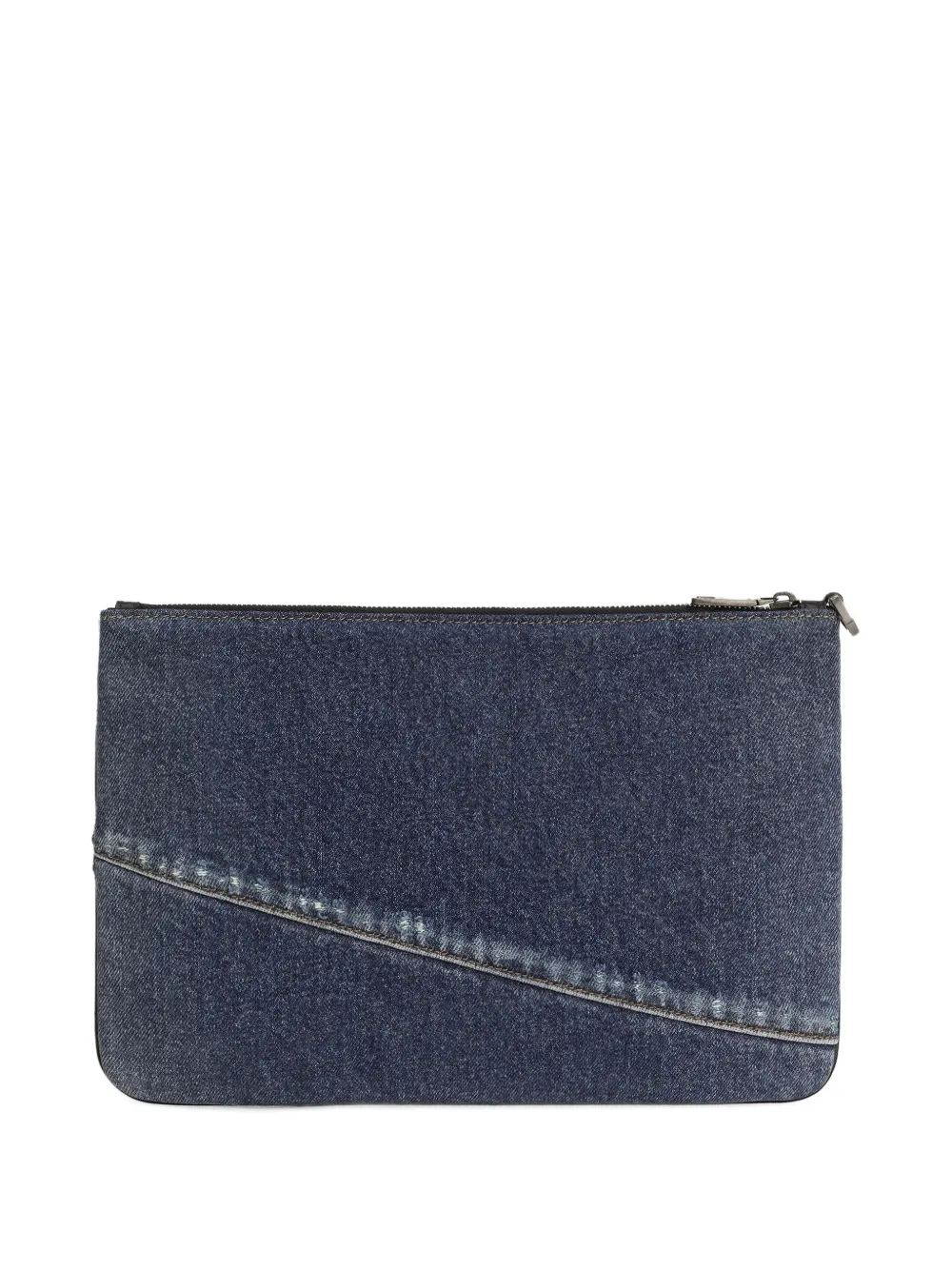 Dolce & Gabbana Denim clutch met logoplakkaat Blauw