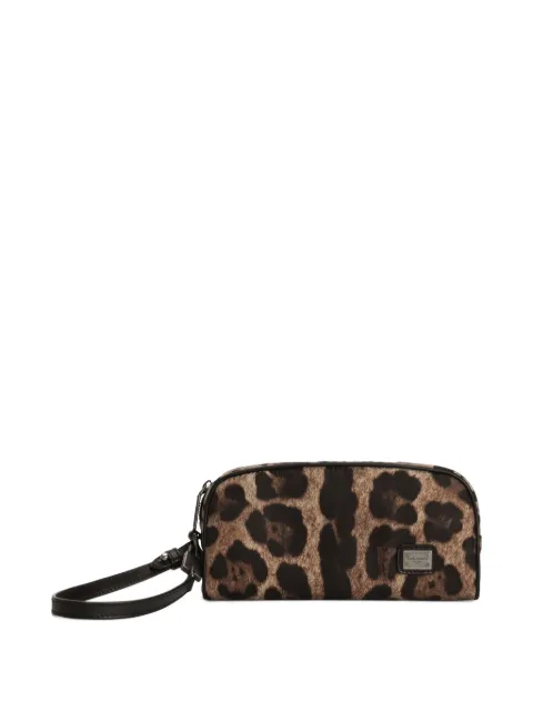 Dolce & Gabbana leopard-print wash bag