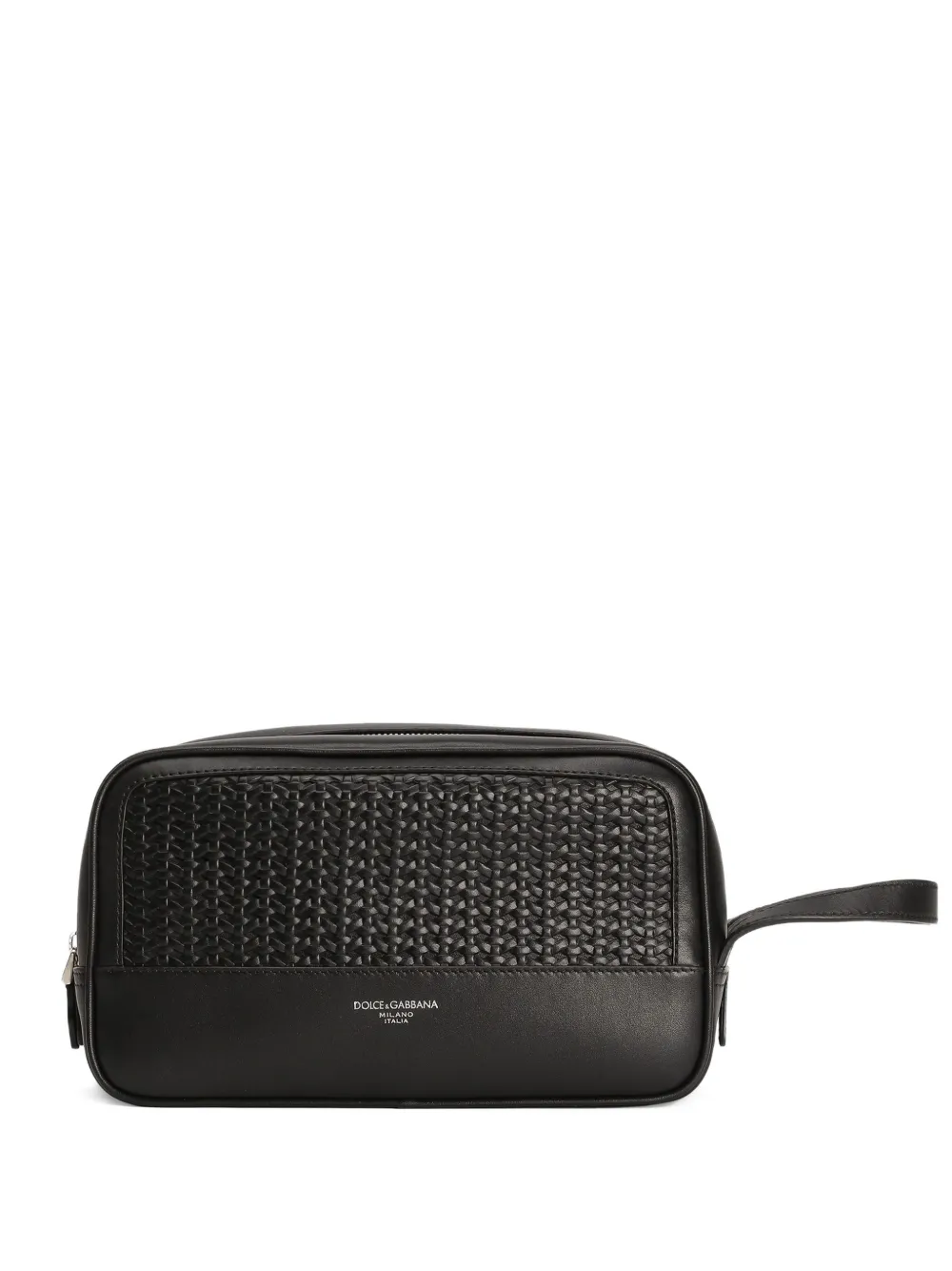 Dolce & Gabbana woven-panelled wash bag - Schwarz