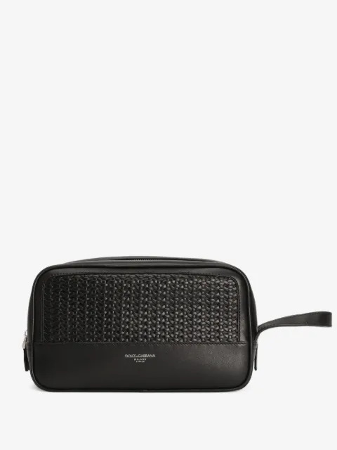 Dolce & Gabbana woven-panelled wash bag