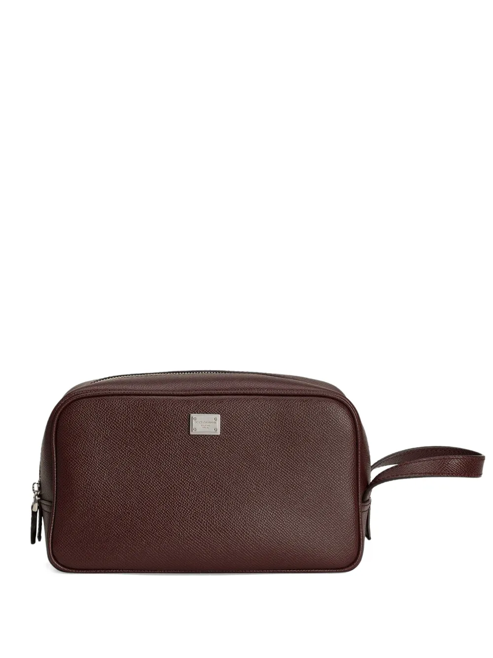 Dolce & Gabbana Kulturbeutel mit Logo-Schild - Rot