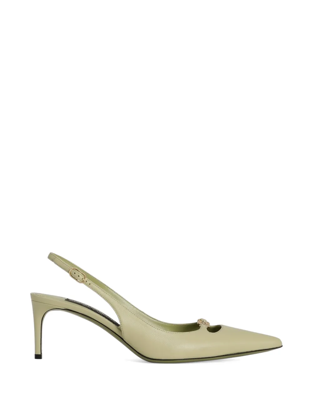 Dolce & Gabbana Lollo slingbacks van zijde-nappaleer Groen