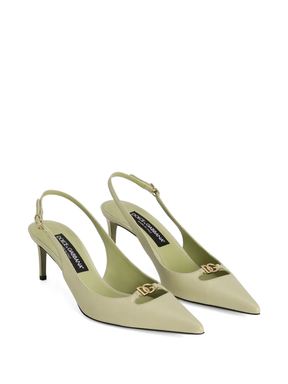 Dolce & Gabbana Lollo slingbacks van zijde-nappaleer Groen