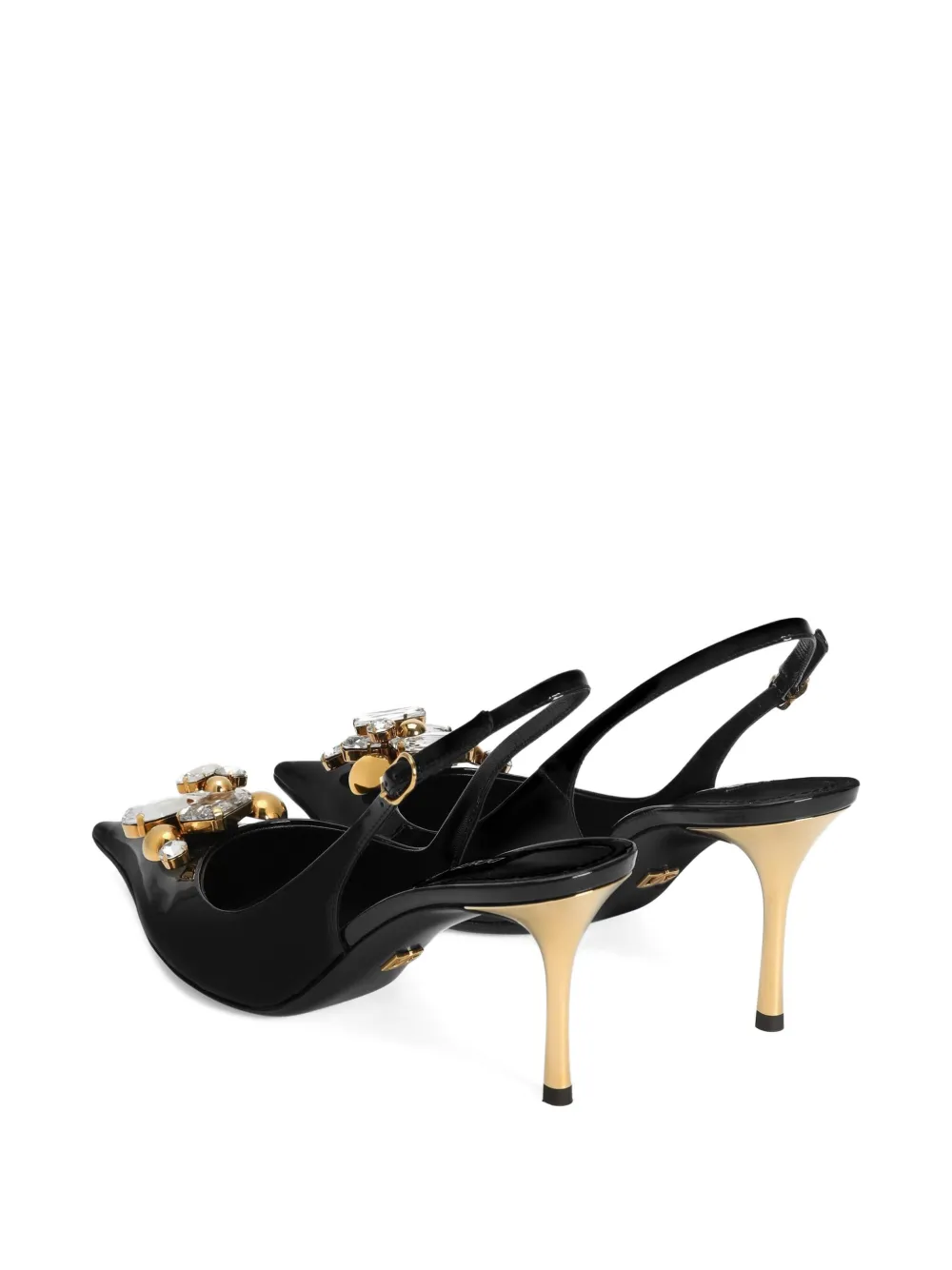 Dolce & Gabbana 75 mm pumps verfraaid met kristallen Zwart