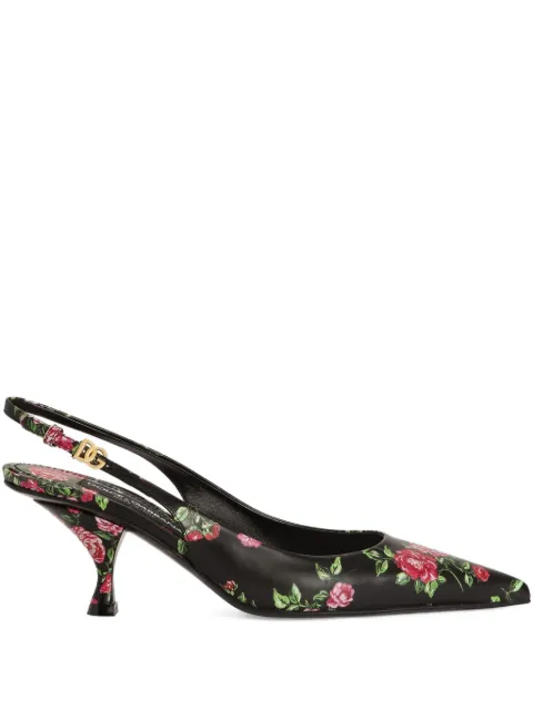 Dolce & Gabbana slippers con motivo floral y tacón de 60mm