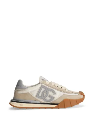Dolce & Gabbana DG Rhinestone Logo Sneakers | White | FARFETCH