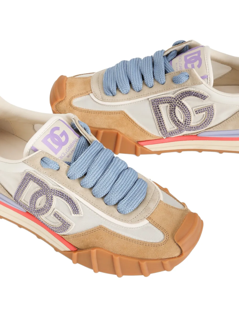 Dolce & Gabbana Sneakers met logo Beige