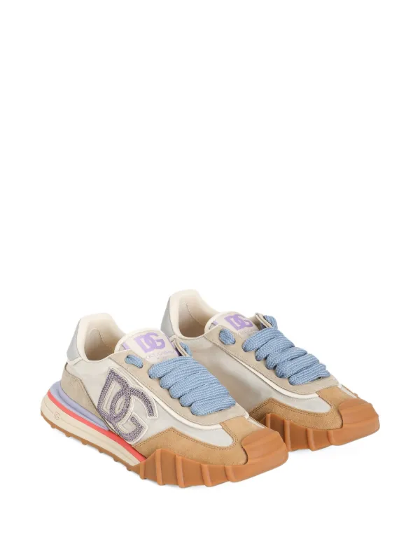 Dolce & Gabbana ロゴスニーカー Calfskin nappa Portofino sneakers with DG logo print in Black for